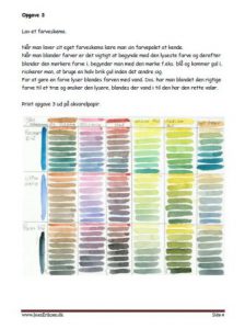 Undervisning i akvarelmaling i billedkunst. Grundig gennemgang af teknikker og materialer og mange elevopgaver.