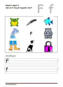 Sæt pil til ting der begynder med f