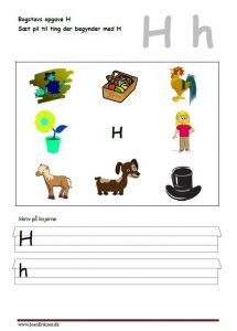 Sæt pil til ting der begynder med h