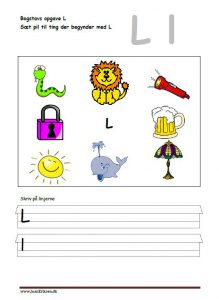 Sæt pil til ting der begynder med l