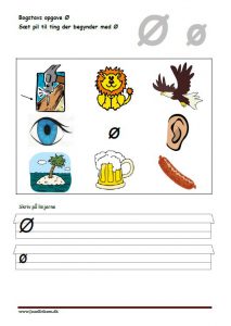 Sæt pil til ting der begynder med ø