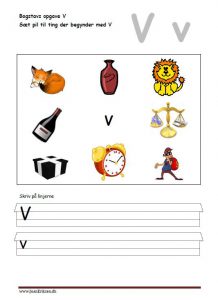 Sæt pil til ting der begynder med v