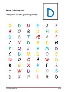 Elevopgave, Kan du finde bogstavet?