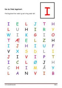 Elevopgave, Kan du finde bogstavet?