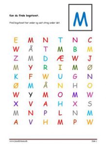 Elevopgave, Kan du finde bogstavet?