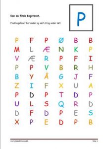 Elevopgave, Kan du finde bogstavet?
