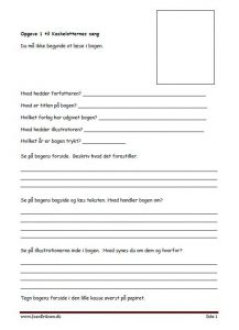 Elevopgaver til kaskelotternes sang af Bent Haller.