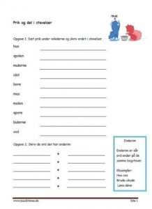 Prik og del med Alfa og Beta.