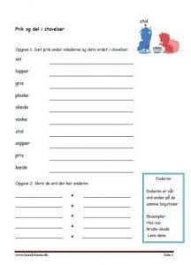 Prik og del med Alfa og Beta.