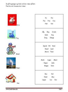 Elevopgave med rinord.