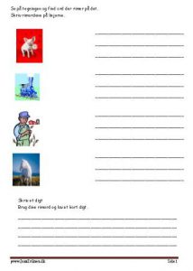 Elevopgave med rinord.