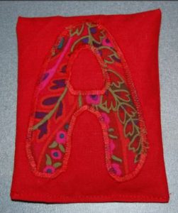 Sy-vejledning til bogstavsposer med ris.