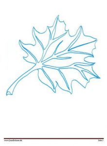 Blad mønster til applikation, broderi og tekstiltryk.