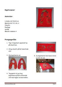 Sy-vejledning til bogstavsposer med ris.