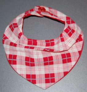 Upcyclede charmeklud til baby.