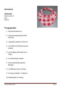 Sy-vejledning til upcyclede charmeklud til baby.