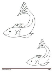 Fisk motiv til applikation, broderi og tekstiltryk.