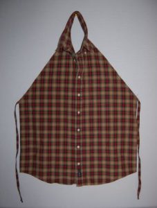 Forklæde syet af en skjorte