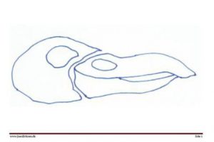 Kranie motiv til applikation, broderi og tekstiltryk.