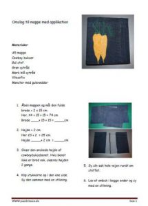 Bogomslag af cowboystof med applikation.