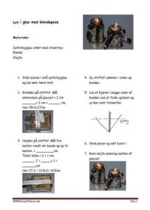 Vejledning til lys i genbrugs glas med blonde.