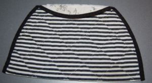 Vatterede dækkeservietter genbruges til en lille taske.