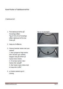 Vatterede dækkeservietter genbruges til en lille taske.