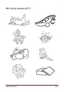 Mal tingene der gemmer på bogstaver i alfabetet.