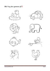 Mal tingene der gemmer på bogstaver i alfabetet.