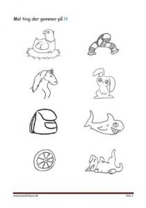 Mal tingene der gemmer på bogstaver i alfabetet.