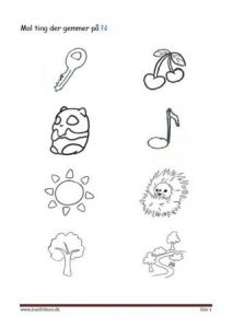 Mal tingene der gemmer på bogstaver i alfabetet.