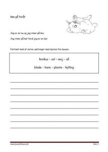 Elevopgave med rimord. Forår.