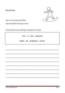 Elevopgave med rimord. Vinter.