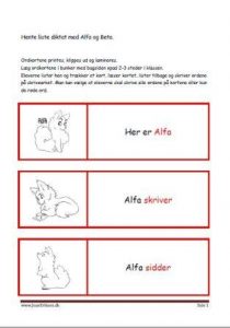 Hente liste diktat med Alfa og Beta