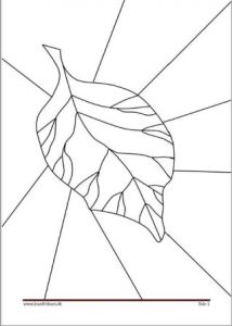 Maleside med pop art /Pop kunst bøge blad.