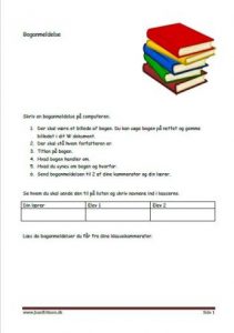 Skriv en boganmeldelse på computeren.