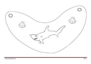 Solskygge der males og klippes ud. Kan bruges til undervisning i temaet Havet, fisk og havdyr