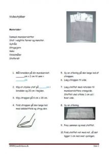 Viskestykker af mundservietter og genbrugsstof.