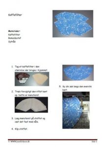 Sy genbrugs kaffefilter af bomuldsstof.