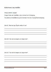 Elevopgaver til kaskelotternes sang af Bent Haller.