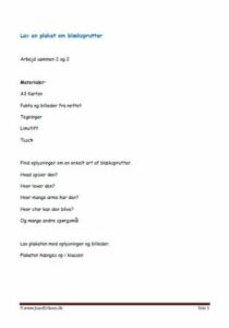 Elevopgaver til kaskelotternes sang af Bent Haller. Blæksprutte.