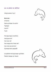 Elevopgaver til kaskelotternes sang af Bent Haller. Lav en plakat.