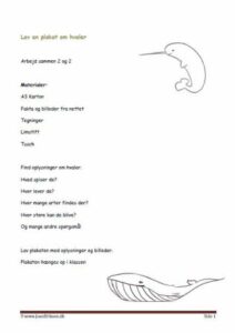 Elevopgaver til kaskelotternes sang af Bent Haller. Lav en plakat.