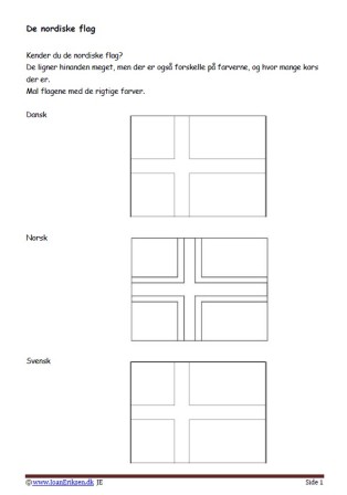 Nordens flag. Undervisningsmaterialer.