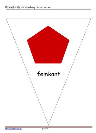 Vimpler med geometriske figurer. Matematikundervisning.