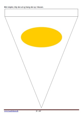 Vimpler med geometriske figurer. Matematikundervisning.