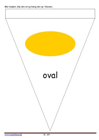 Vimpler med geometriske figurer. Matematikundervisning.