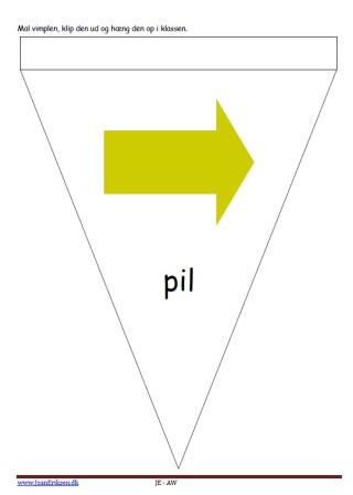 Vimpler med geometriske figurer. Matematikundervisning.