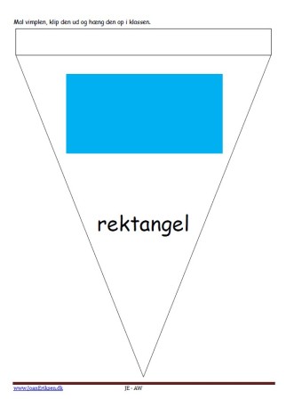 Vimpler med geometriske figurer. Matematikundervisning.