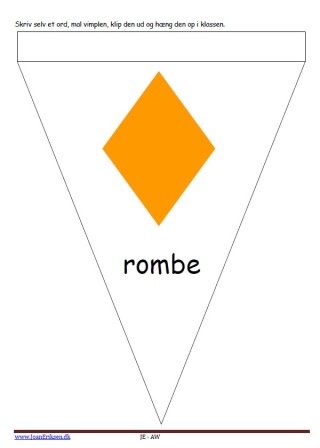 Vimpler med geometriske figurer. Matematikundervisning.